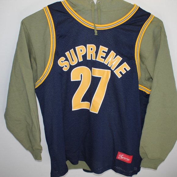 Supreme Other - Supreme Hooded Basketball Jersey Sweatshirt Men's XL LT Olive DS NWT SS21 SW4